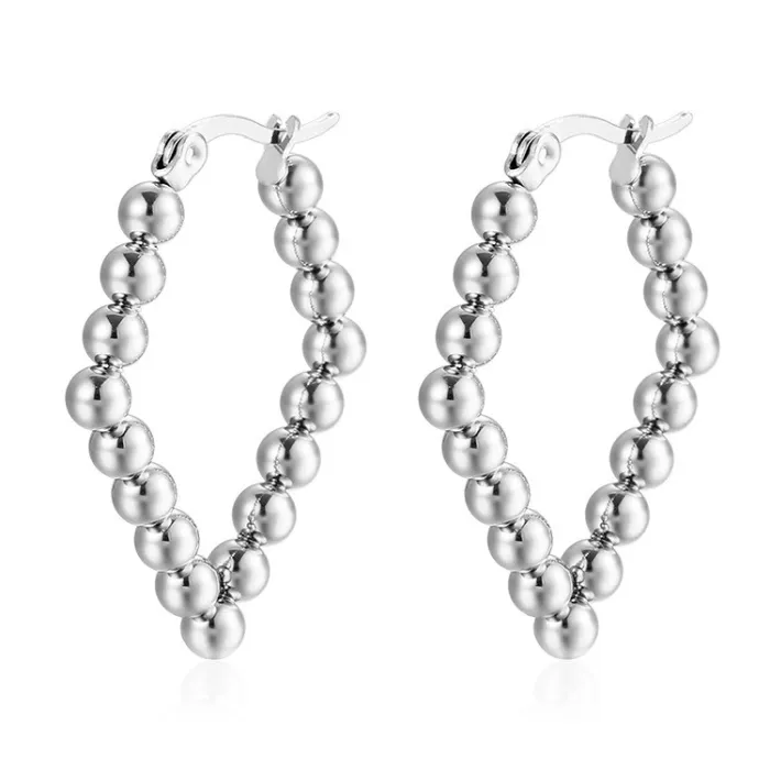 Fashion Modern Stainless Steel C Shape Ear Ring Ear Circle Hoop Simple Basic Earrings Round Huggies Wholesale Girl Jewelry