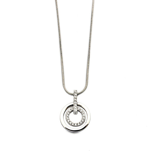 Trend Elegant Jewelry Crystal Circle Pendant Necklace Unquie Women Fashion Necklace