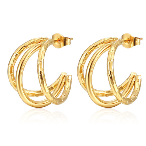 Punk Trend C-shaped Hoop Earrings Exaggerate Ultra Thick Metal Earrings Fashion Party Women's Summer Aesthetics Jewelry