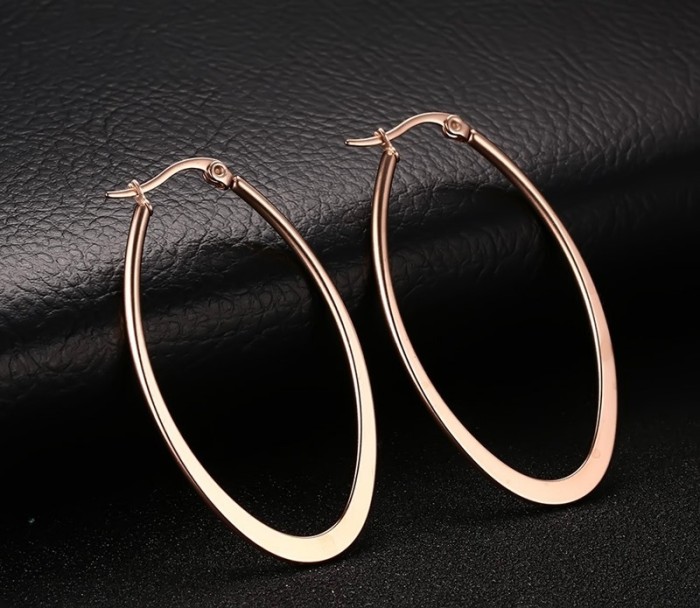 Punk Stainless Steel Hoop Earrings Set for Men Women Gothic Round Street Pop Hip Hop Ear Stud Piercing Jewelry