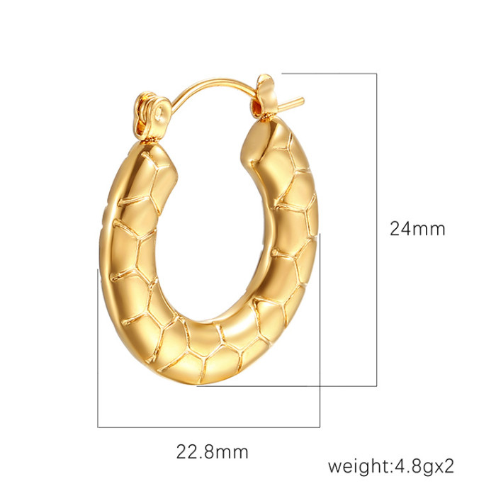 C Shaped Earrings for Women Gold Color Stainless Steel Earrings TrendWedding Couple Jewelry