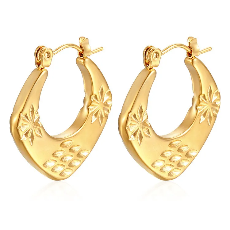 Tainless Steel Tube Hoop Earrings for Women Punk Statement Earrings Brincos Fashion Jewelry