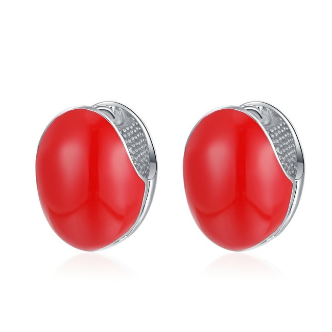 Red Bean Ear Clip Earring