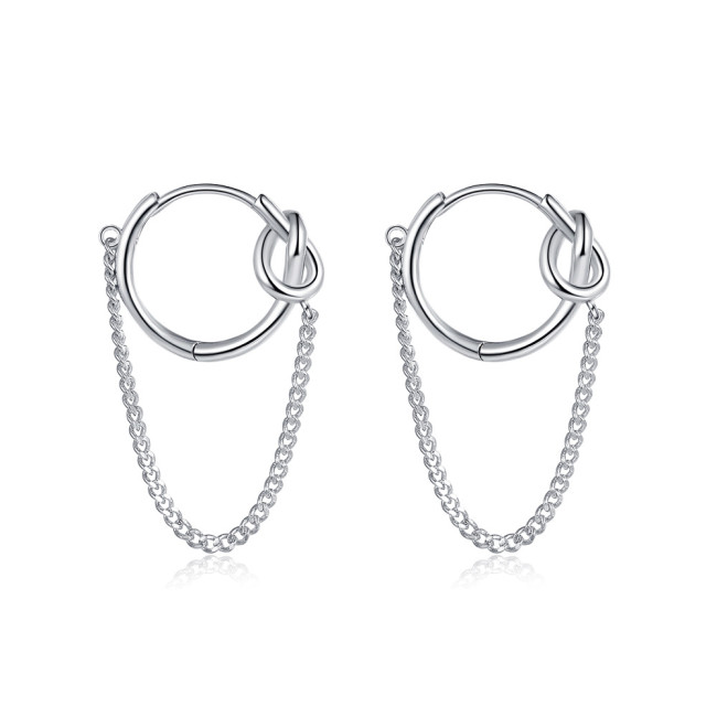 Glossy Knotted Ear Clip Earrings for Women