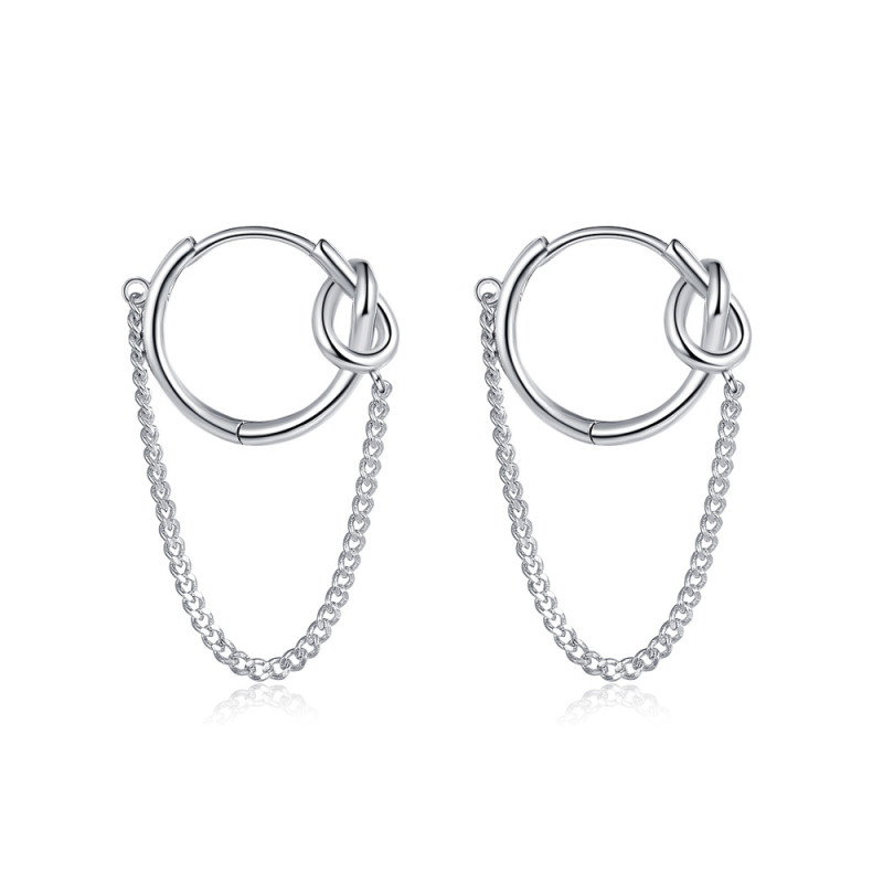 Glossy Knotted Ear Clip Earrings for Women