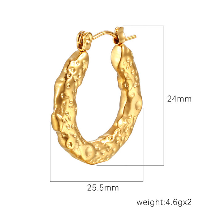 Trendy Large Hoop Earrings for Women Gold Color Earing Stainless Steel Circle Earrings Female Jewelry Oorbellen