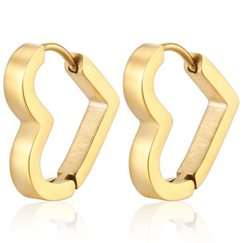 316L Stainless Steel Heart Shape Earrings Sweety Hoop Earring Gold/Silver Color for Women Jewelry Accessories