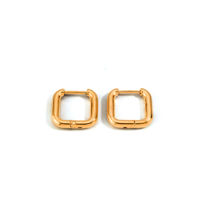 Stainless Steel Minimalist Huggie Hoop Earrings For Women Gold Color Tiny Round Circle  Punk Unisex Rock Earring
