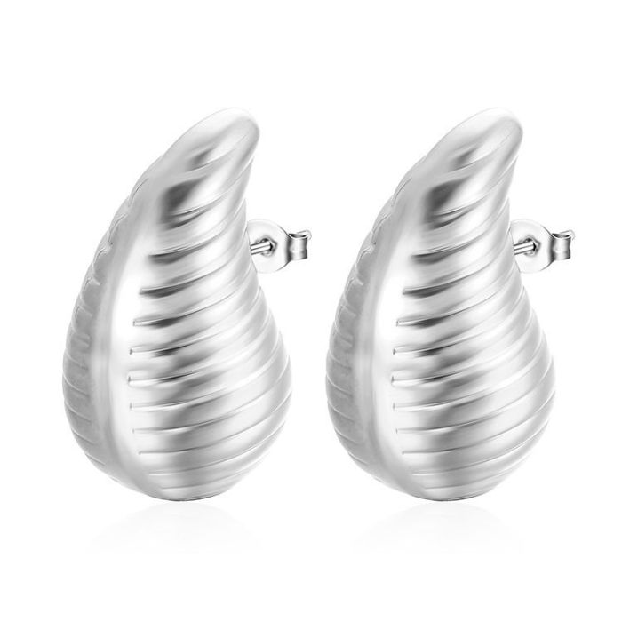 Stainless Steel Bean Stud Earrings  jewelry for women
