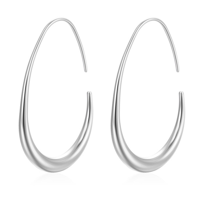 Exaggerated Big Women's Stainless Steel Earrings Gift Aretes  Korean