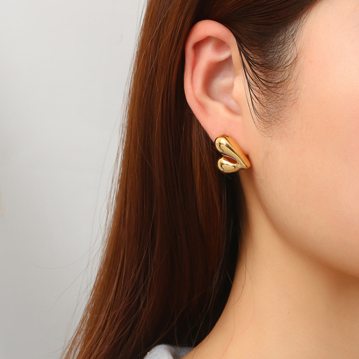 Ins High-Grade Retro Stainless Steel Lovely Simple Trendy Light Luxury Women's Ear Studs