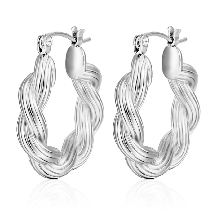 Twist  Stainless Steel Simple Light Luxury Ins Personalized Winding Women's Earrings