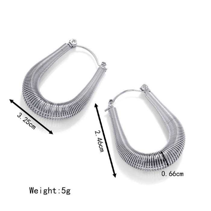Stainless Steel  Chunky Hoop Earrings for Women Girls Fashion Round Circle Hoops Statement Earrings Punk Jewelry