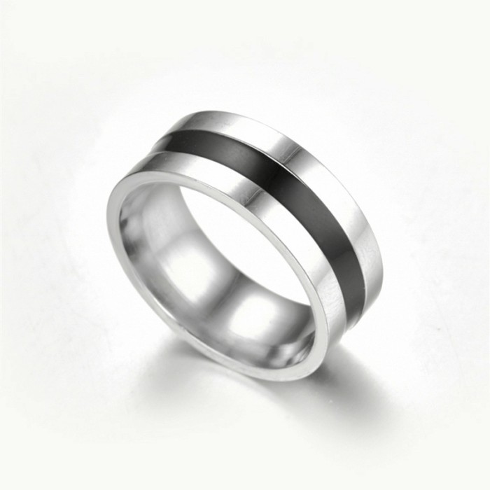 Men's titanium steel ring