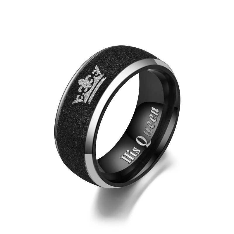 King Queen Crown Couple Ring