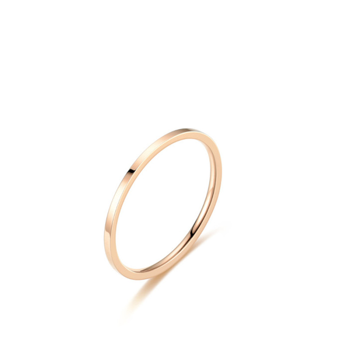 1mm Thin Titanium Steel Ring for Women