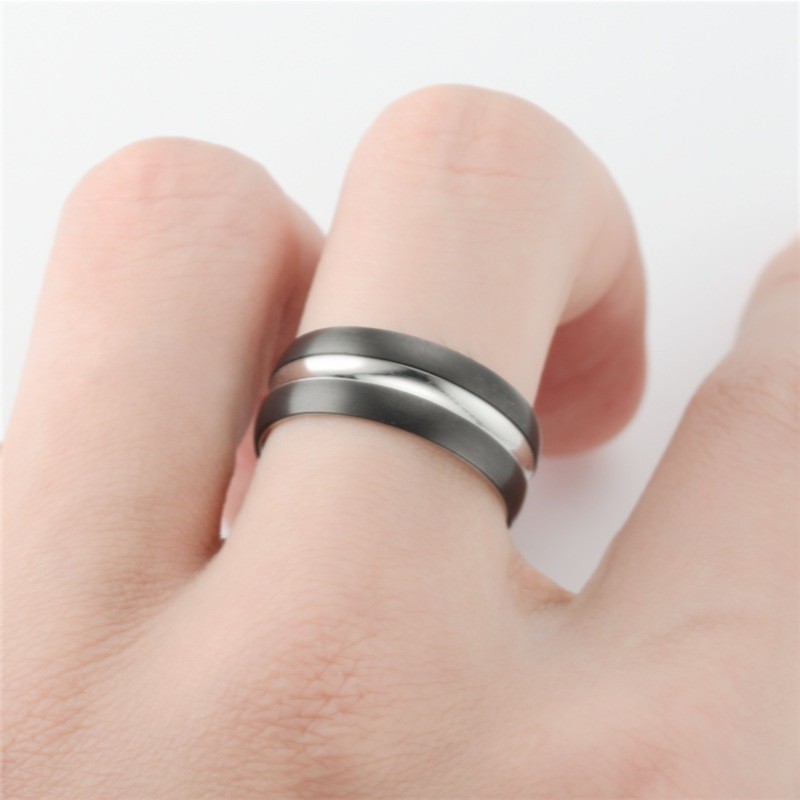 Titanium Steel Couple Ring