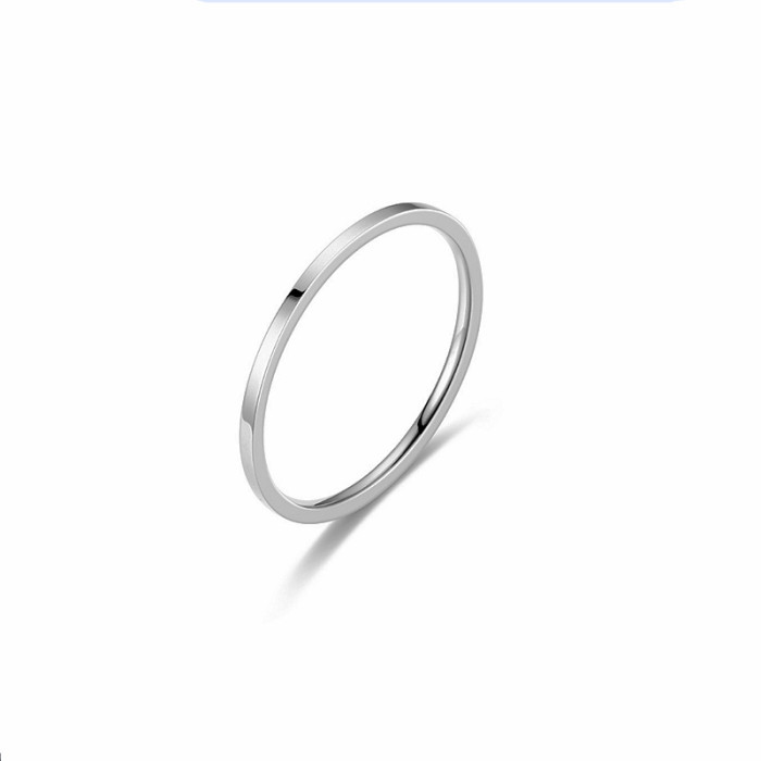 1mm Thin Titanium Steel Ring for Women