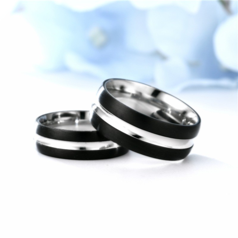 Men's Titanium Steel Couple Ring