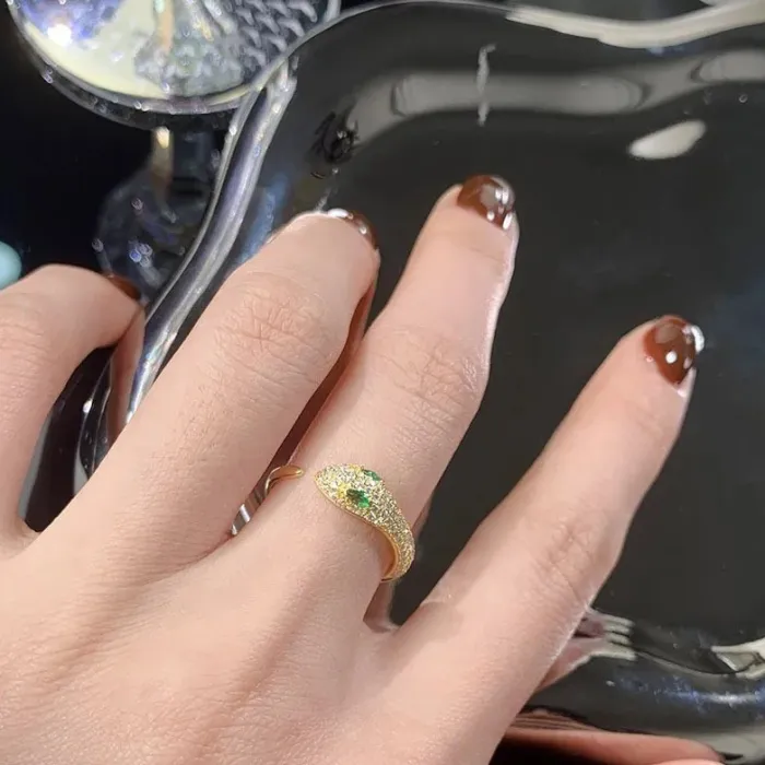 Snake-Shaped Open Ring