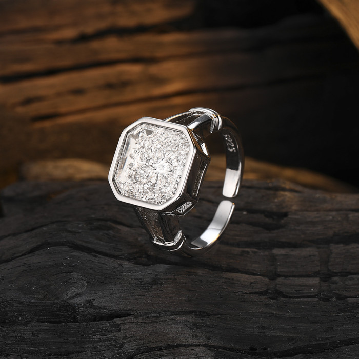Diamond Personalized Open Ring