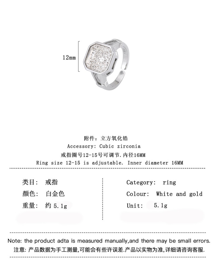 Diamond Personalized Open Ring