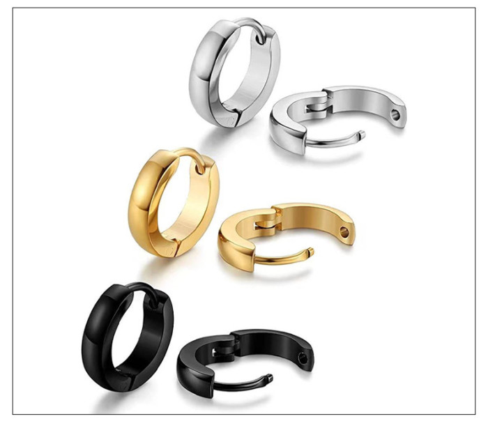 Small Stainless Steel Personality Ins Fashion Men Women Hoop Earring