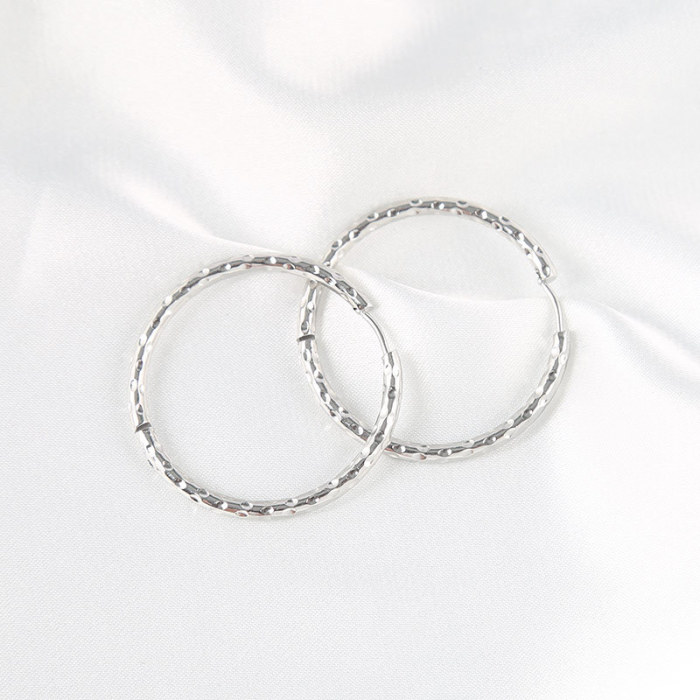 Stainless Steel Large Hoop Earring for Women Thread Wholesale Ear Accessories Fashion Jewelry