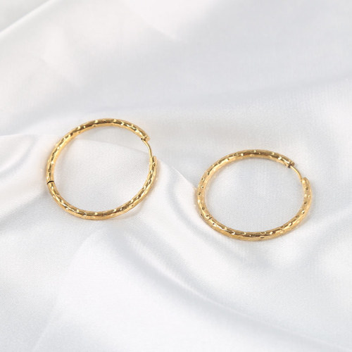 Stainless Steel Large Hoop Earring for Women Thread Wholesale Ear Accessories Fashion Jewelry