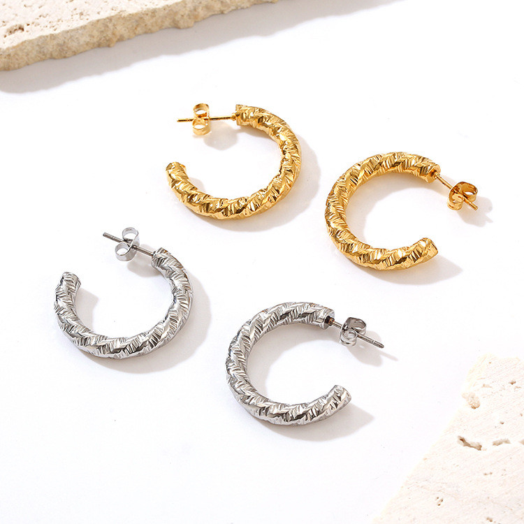 Stainless Steel Circle  Earrings for Women Gold Silver Color Hoop Brincos Fashion Jewelry Wholesale Party Gift