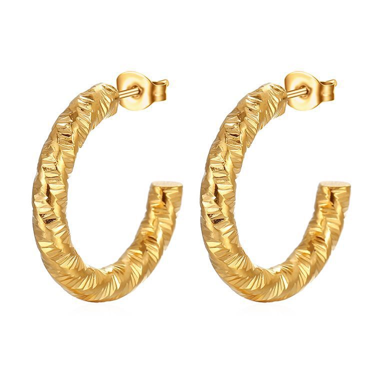 Stainless Steel Circle  Earrings for Women Gold Silver Color Hoop Brincos Fashion Jewelry Wholesale Party Gift