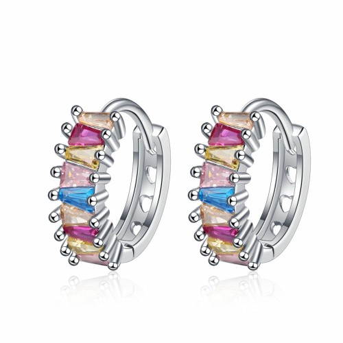 Color Zircon Hollow Eardrop Earring