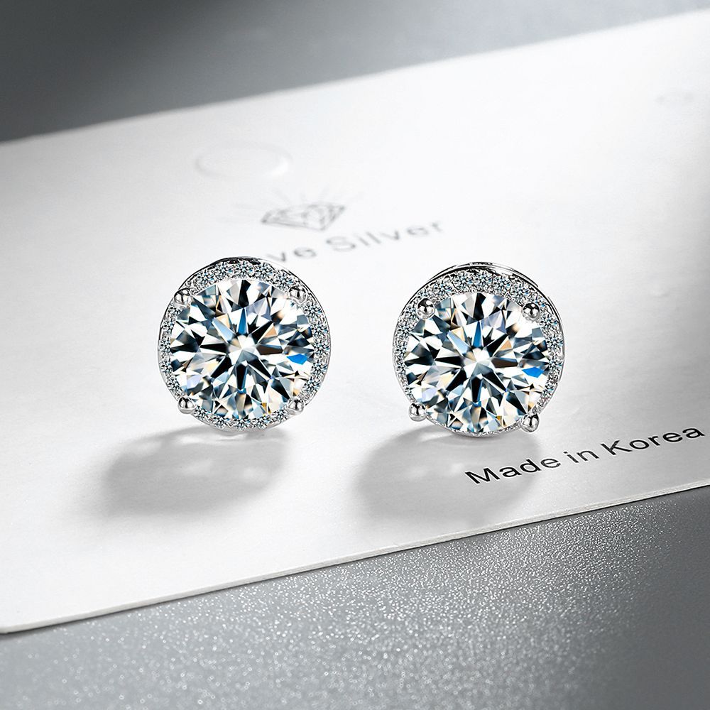 Zircon Stud Earrings for Women