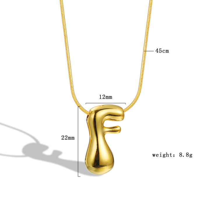 Balloon Bubble Chubby 26 Letter Necklace