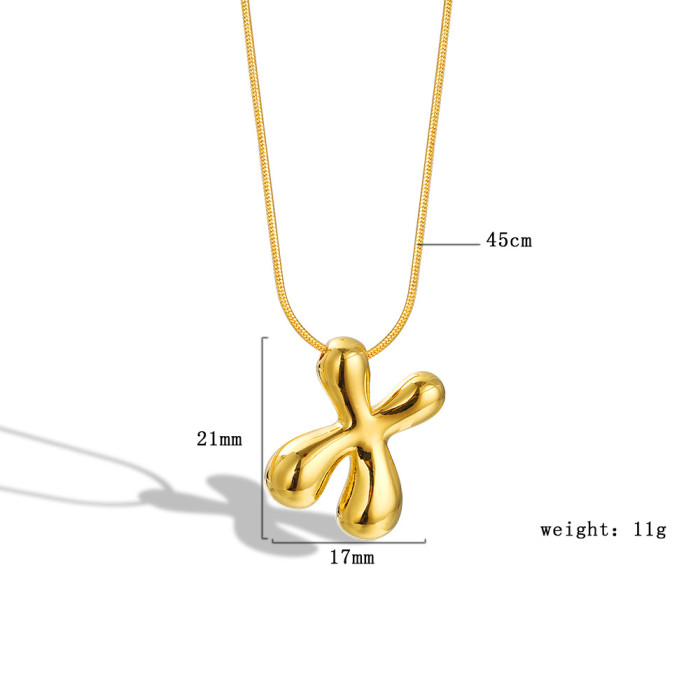 Balloon Bubble Chubby 26 Letter Necklace