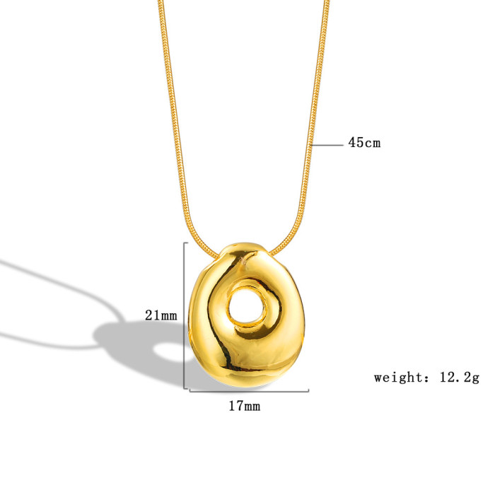 Balloon Bubble Chubby 26 Letter Necklace