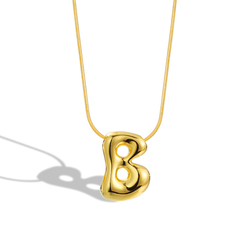 Balloon Bubble Chubby 26 Letter Necklace