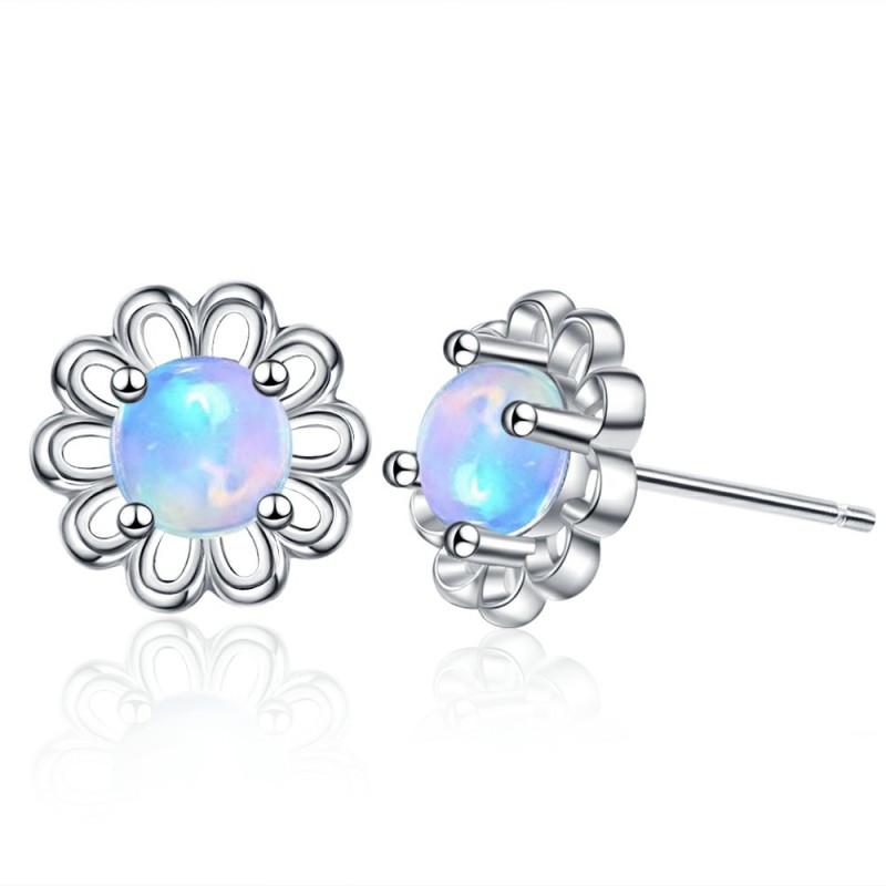 Opal Stud Earrings for Women