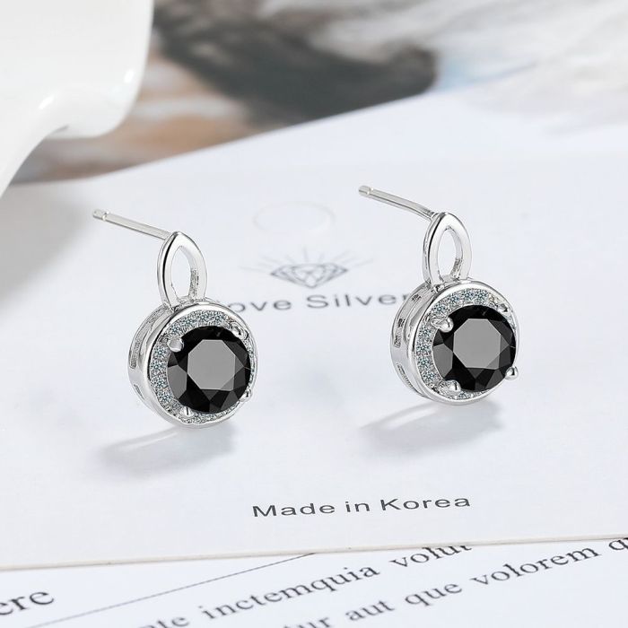 Geometric Earrings for Women Full Rhinestone Zircon Small and Delicate Ear Stud