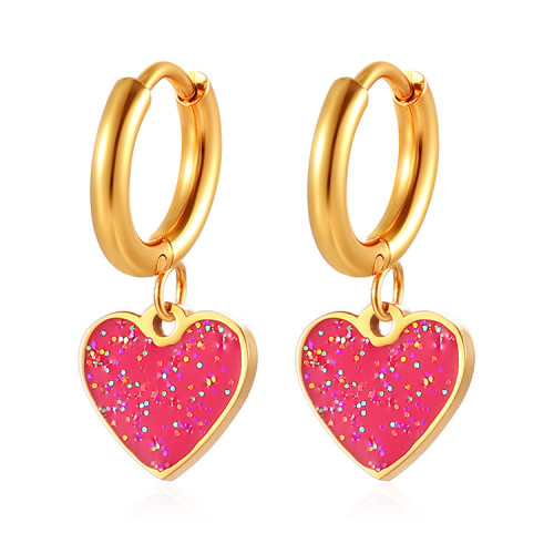 Personalized Love Heart Shaped Stainless Steel Ear Clip