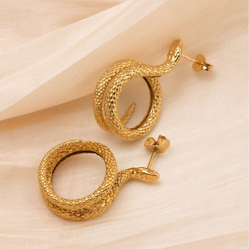 Snake Stainless Steel Vintage  women earrings