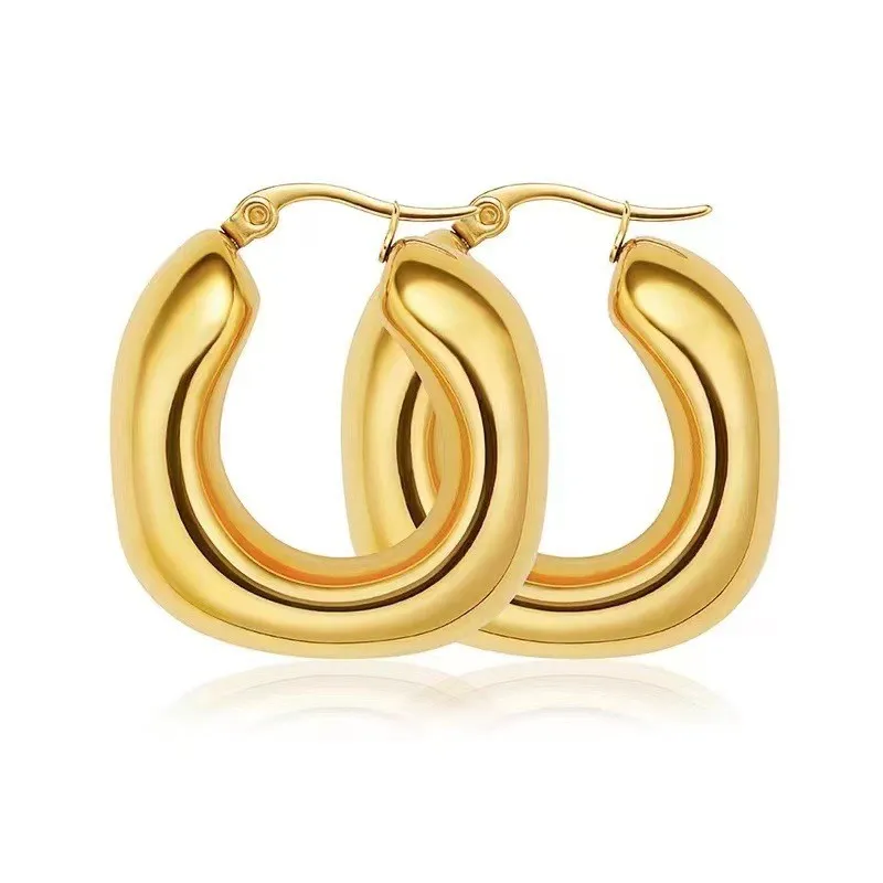 Delicate Indie Stainless Steel Hollow Earrings