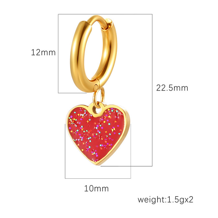 Personalized Love Heart Shaped Stainless Steel Ear Clip