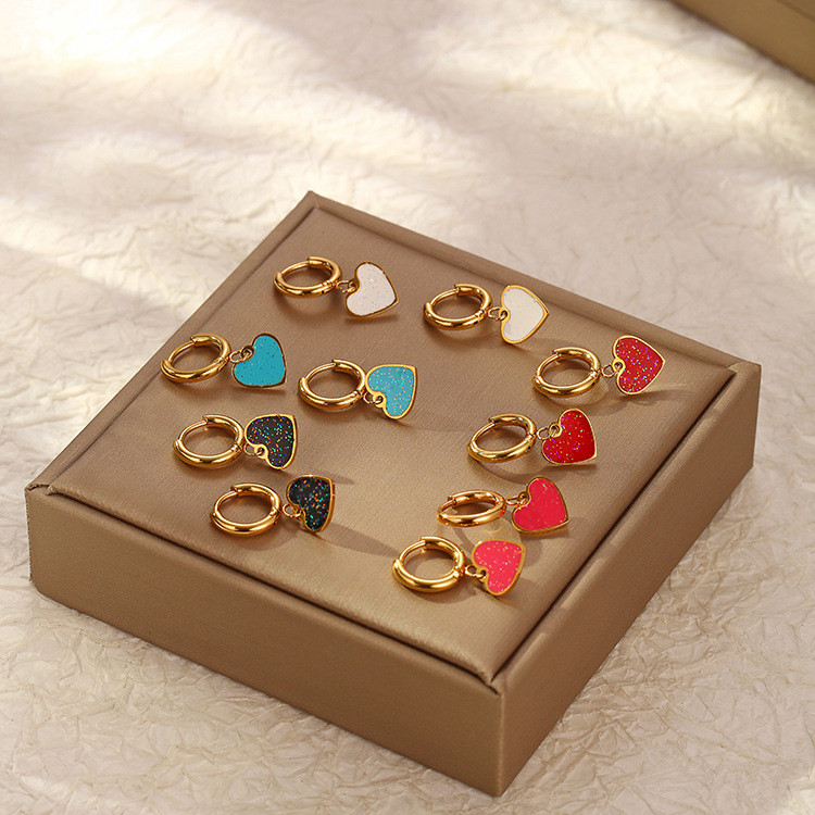 Personalized Love Heart Shaped Stainless Steel Ear Clip