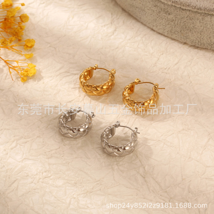 Stainless Steel Gold Earrings Trendy Earings