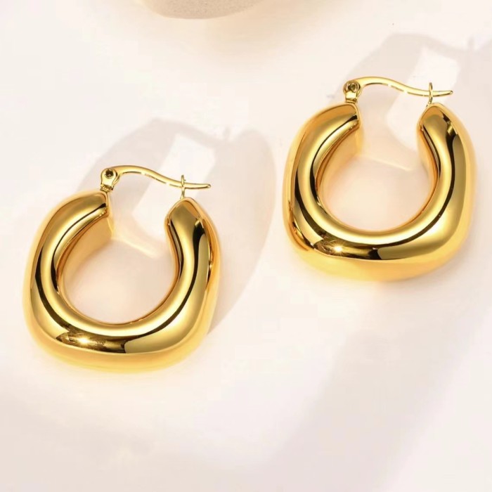Delicate Indie Stainless Steel Hollow Earrings