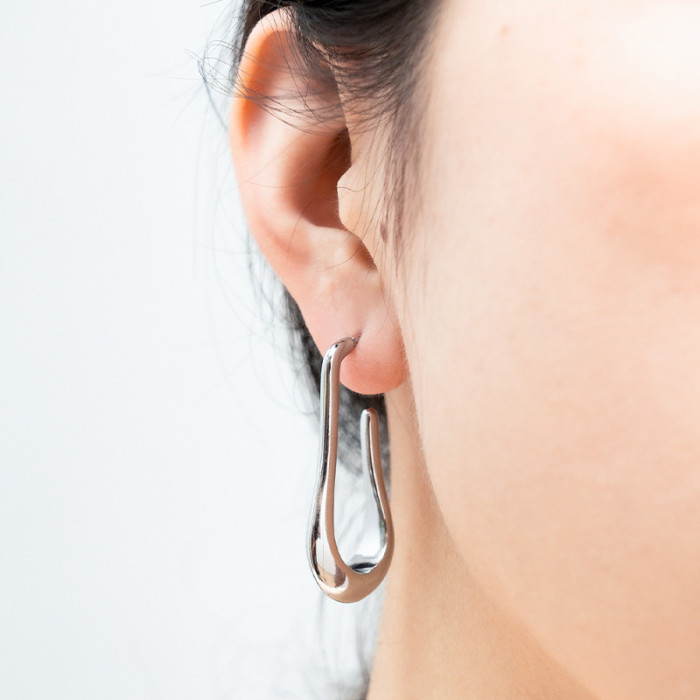 U-Shaped Design Stainless Steel Earrings Personality