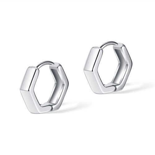 Fashion Personality Stainless Steel Geometric Trendy Earrings Simple Earrings Men