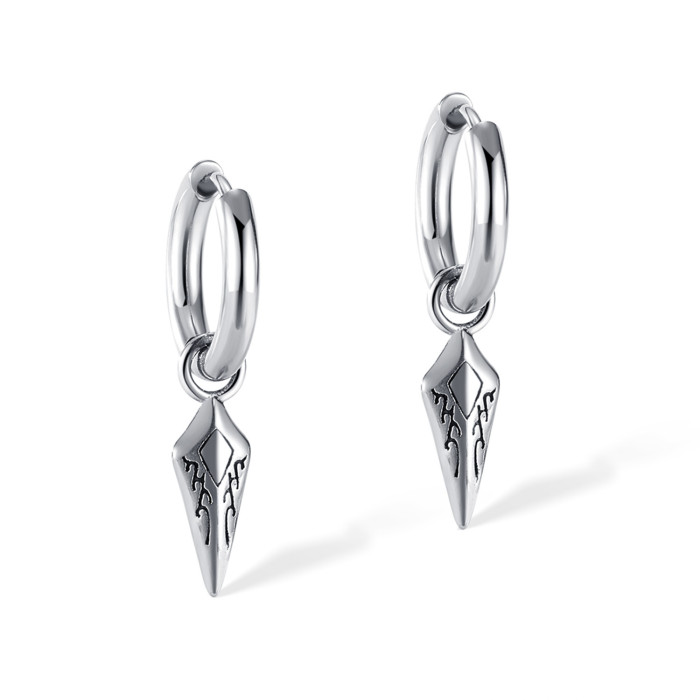 Hot Sale Personalized Hip Hop Vintage Stainless Steel Darts Design Earrings Eardrops Men Wholesale