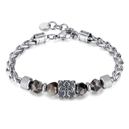 Fashion Personality Simple Stainless Steel Cross Stitching Chain All-Match Men's Bracelet